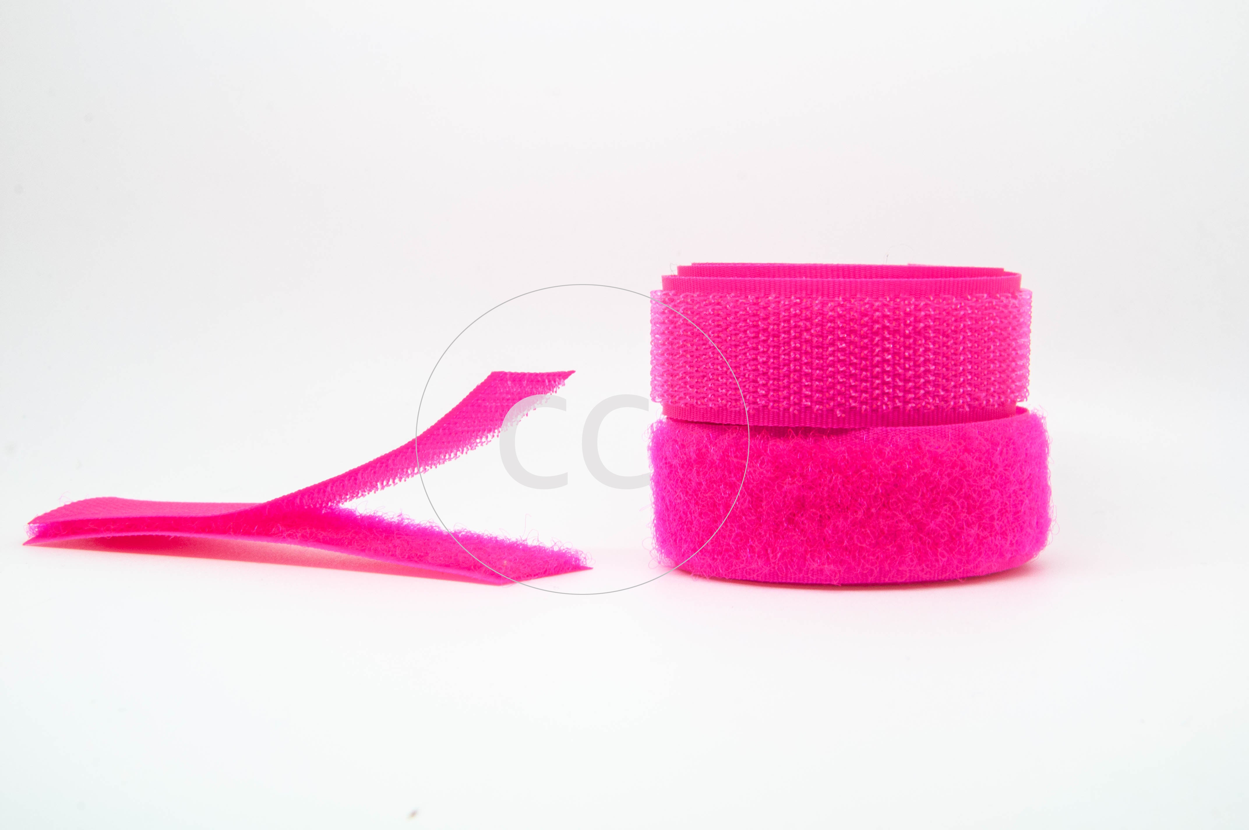 Fluorescent Fuchsia Sew-on Hook & Loop tape Alfatex® Brand supplied by the Velcro Companies